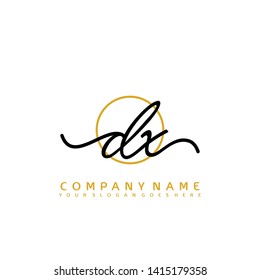 DX Initial handwriting logo concept