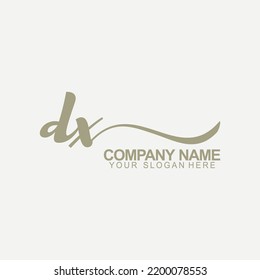 Design-Vektorgrafik für das Design von DX-Ersthandschriften