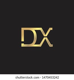 DX Initial logo Capital Letters Gold colors