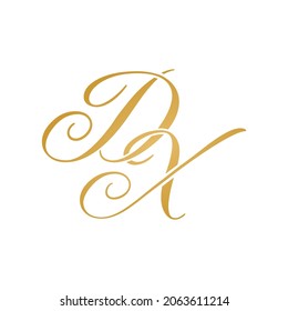 DX initial logo design vector stock