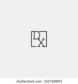 DX initial logo in line concept in high quality professional design that will be best for companies