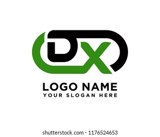 DX initial logo template vexctor