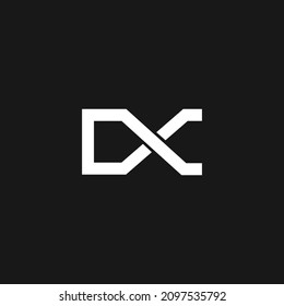 DX initial-based logo. Alphabet icon logo combining two letters artistically. Brand identity for companies, businesses, and organizations.