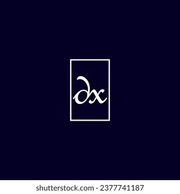 Logotipo de letra DX diseño creativo con gráfico vectorial DX sencillo y moderno logotipo