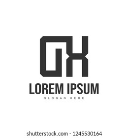 DX Letter logo design. Initial letter logo template design