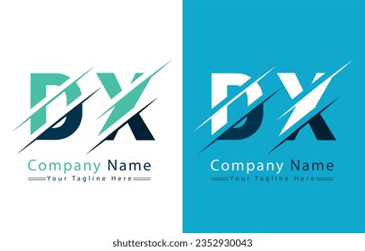 DX Letter Logo Vector Design Concept Elements