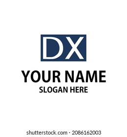 DX LETTER SHAPE ABSTRACT INTERESTING LOGO DESIGN USED FOR COMPANIES