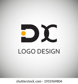 letra dx para diseño de logotipo sencillo