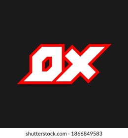 DX logo design, initial DX letter design with sci-fi style. DX logo for game, esport, Technology, Digital, Community or Business. D X sport modern Italic alphabet font. Typography urban style fonts.