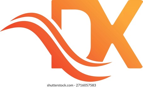 DX logo design. XD logo design. Modern logo design. Minimalist logo design. Creative icon vector