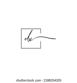 DX-Logo-Konzept in hochwertigem professionellem Design, das gut auf allen Printmedien gedruckt werden kann