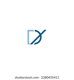 DX, XD, D AND X Abstract initial monogram letter alphabet logo design