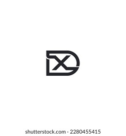 DX, XD, D AND X Abstract initial monogram letter alphabet logo design