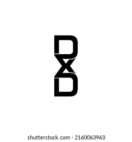 dxd typography letter monogram logo design