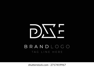 Diseño de logotipo de carta abstracta DXE. Diseño moderno del logotipo del negocio con tipografía Abstractas y estilo contemporáneo