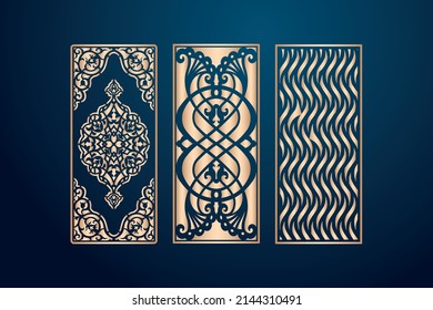 dxf geometric and floral laser cutting ,abstract cutting panels template , cnc islamic