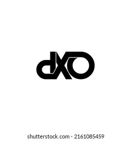 diseño del logotipo del monograma original de la letra dxo