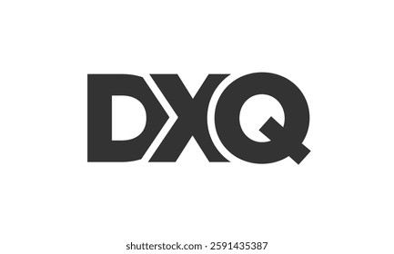 DXQ logo design template with strong and modern bold text. Initial based vector logotype featuring simple and minimal typography. Trendy company identity ideal for businesses brand presence.