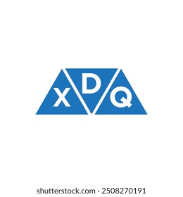 DXQ triangle shape logo design on white background. DXQ creative initials letter logo concept.
