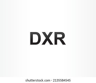 DXR initial icon logo design