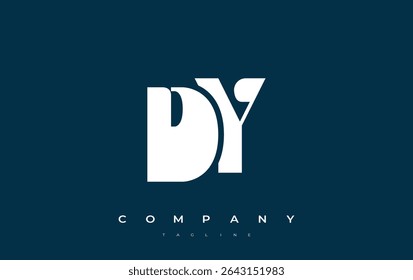 DY Abstract Geometric Logo Design. Modern and elegant logo design with simplistic typography elements, showcasing branding excellence.