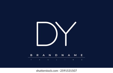 DY Abstract letter logo. This logo icon incorporate with abstract shape in the creative way