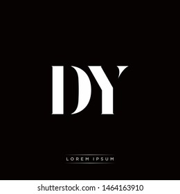 DY D Y Logo Monogram with Black and White Colors
