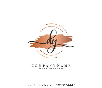 DY handwriting initial  logo vector