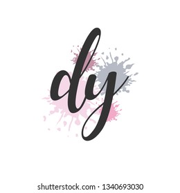 DY  Initial Handwriting logo template vector