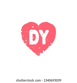 DY  Initial Handwriting logo template vector