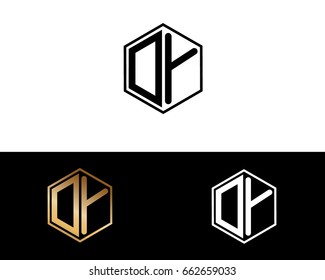 DY initial letters linked with hexagon shape logo


