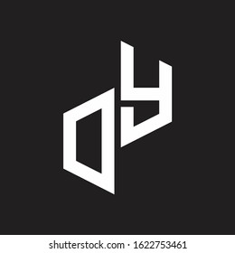 DY Initial Letters logo monogram with up to down style