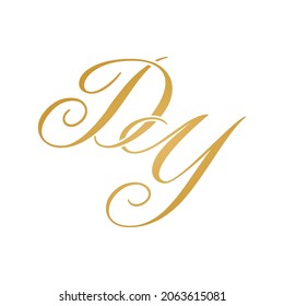 DY  initial logo design vector stock