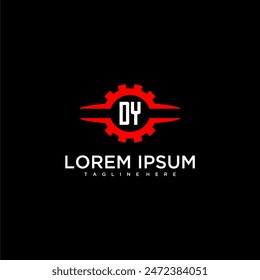 Monograma inicial DY para el Vector de diseño de logotipo automotriz