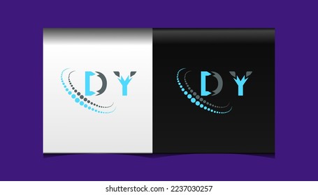 DY letter logo creative design. DY unique design.
