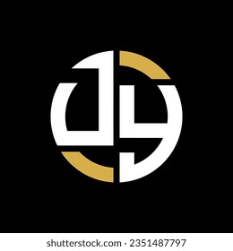 DY letter logo design on black background. DY creative initials letter logo concept.  

