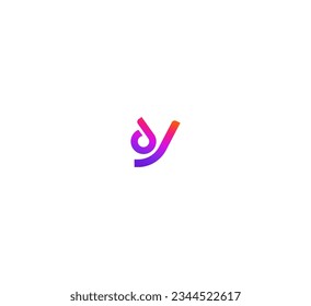 DY, DY letter minimalist logo design template.