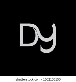 DY Letter monogram with abstrac concept style design