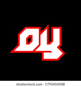 DY logo design, initial DY letter design with sci-fi style. DY logo for game, esport, Technology, Digital, Community or Business. D Y sport modern alphabet font. Urban style fonts typographic.
