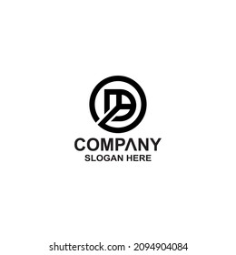 DY Logo monogram isolated with triangle shape design template