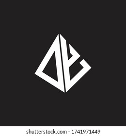 DY Logo monogram with standout triangle shape ribbon design template