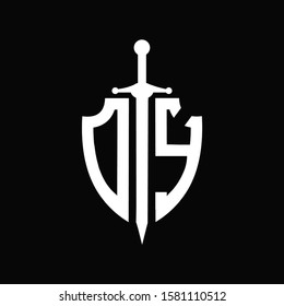 DY logo with shield shape and sword