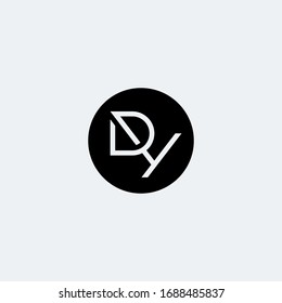 DY monogram logo with circle shape