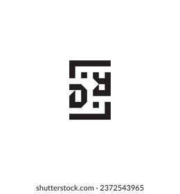 DY square concept retro logo in high quality professional design that will print well across any print media