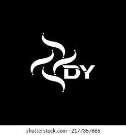 DY Diseño único de logotipo de letras vectoriales con tecnología geométrica abstracta plana y plana única.