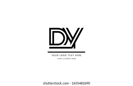 DY YD abstract vector logo monogram template