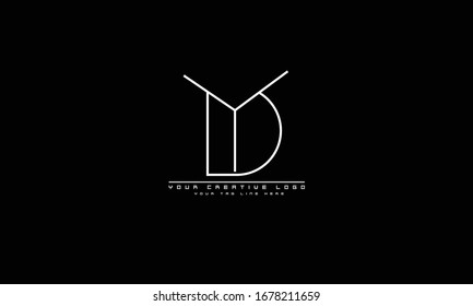 DY YD D Y abstract vector logo monogram template