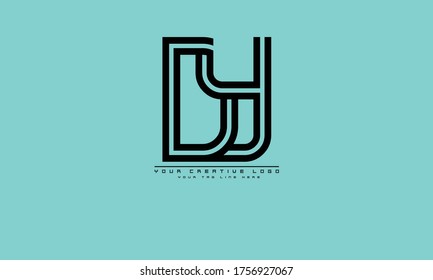 DY YD D Y abstract vector logo monogram template