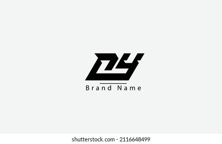 Plantilla de monograma del logotipo del vector abstracto DY YD D Y