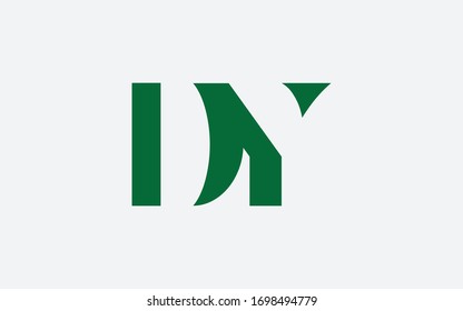 DY or YD and D or Y Letter Initial Logo Design, Vector Template